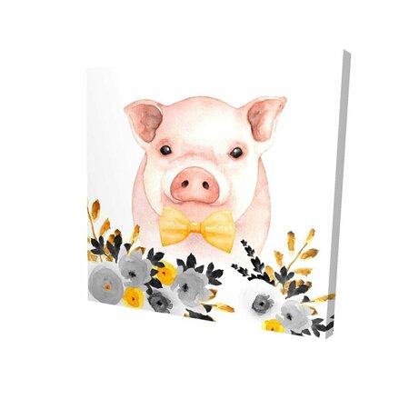 FONDO 16 x 16 in. Chic Pig-Print on Canvas FO3329994